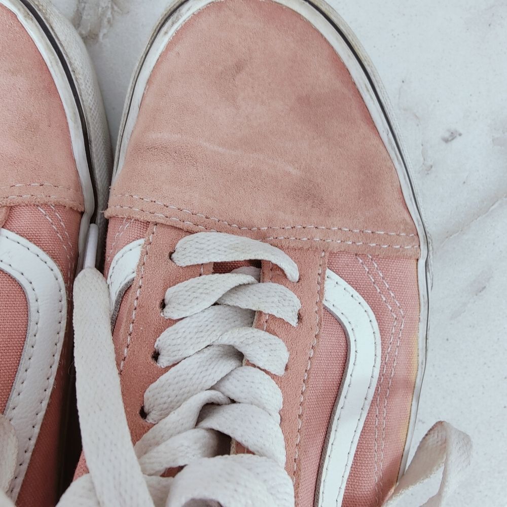 Vans Old Skool Low Pink Suede Sneakers Skate Shoes, 6.5(M) 8(W) - Picture 8 of 11